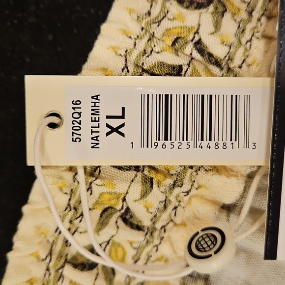 💕MAX STUDIO💕 Ruffle Tiered Midi Skirt ~ Natural Lemon Harvest XL NWT - Picture 12 of 14